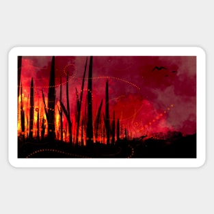 World on fire Sticker